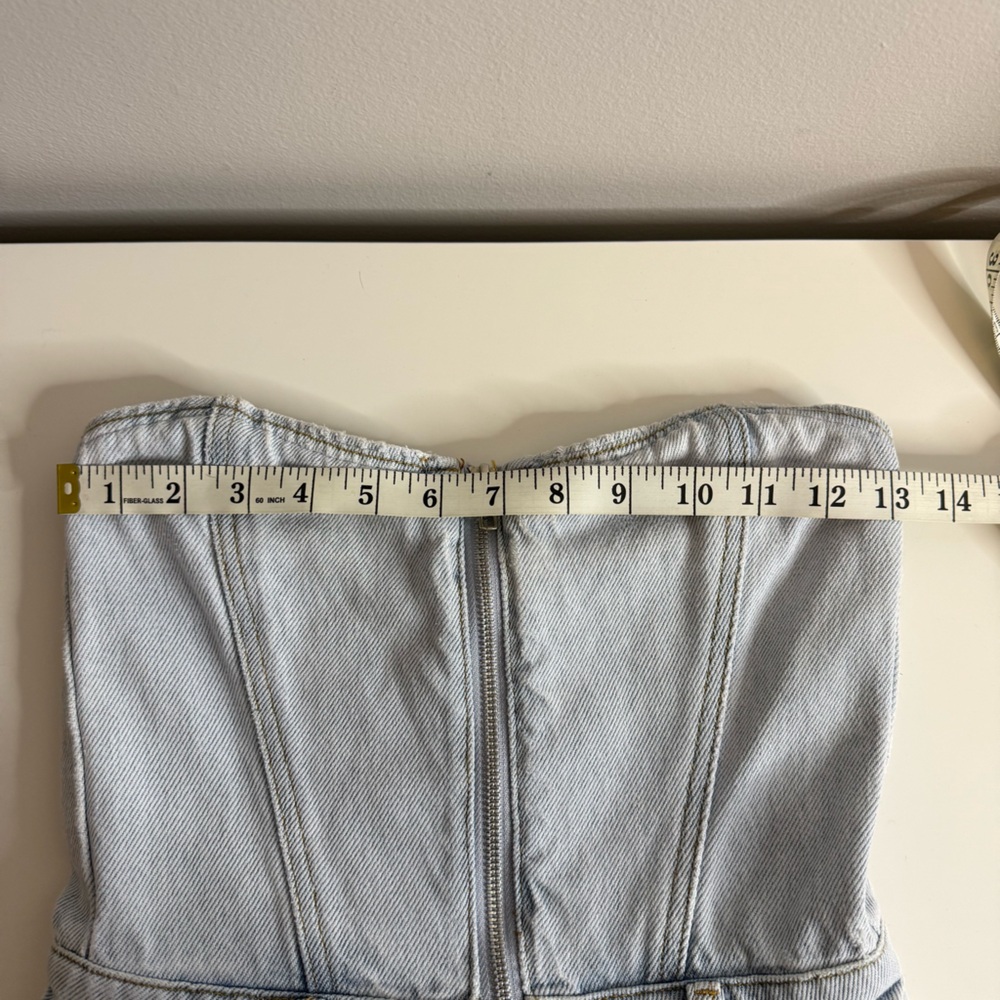 We Wore What Denim Corset cargo Jumpsuit - size 2 - Picture 12 of 15